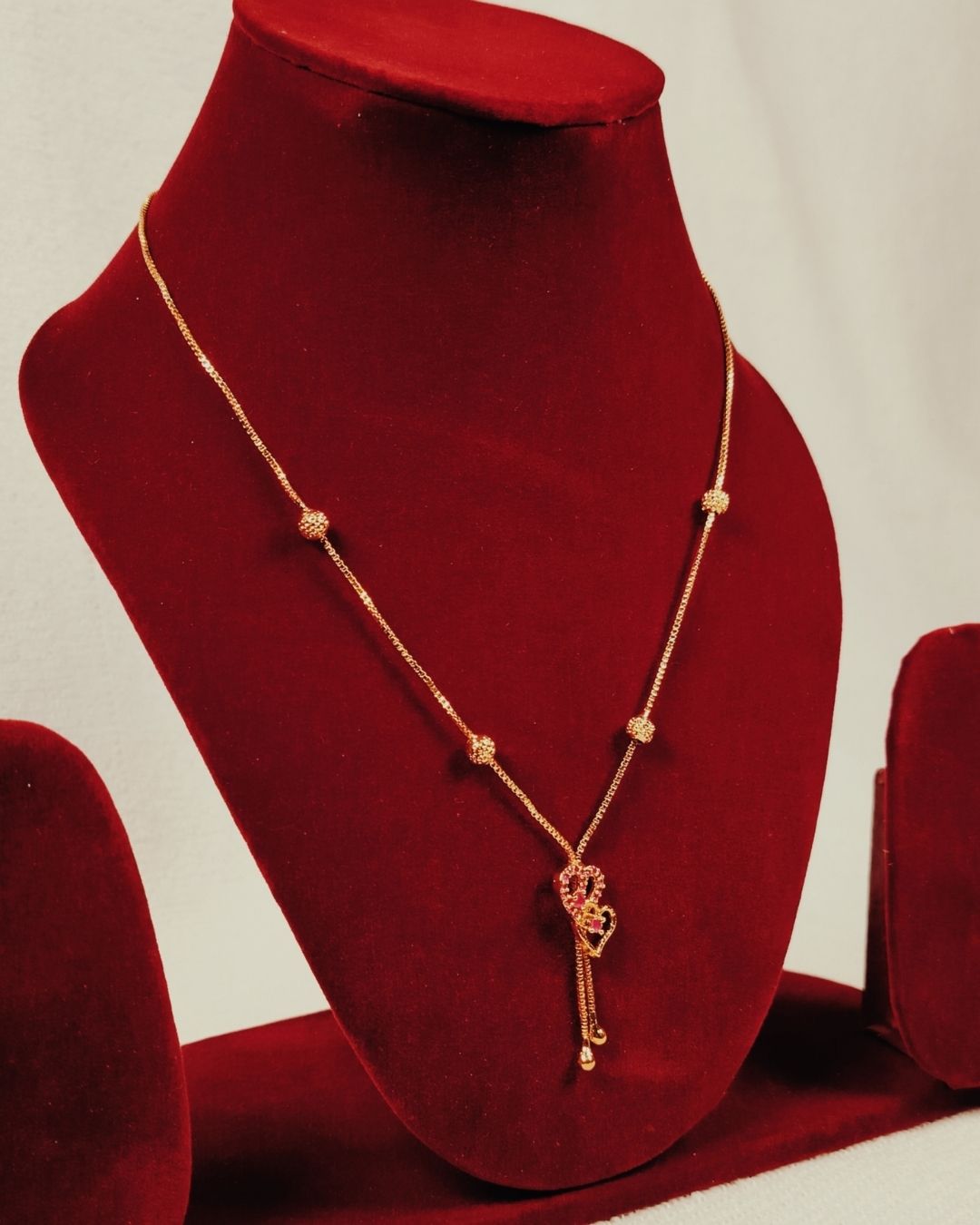 Gold Plated Double Heart Chain