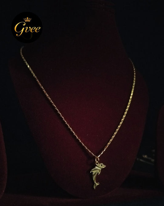 Gold Plated Dolphin Chain