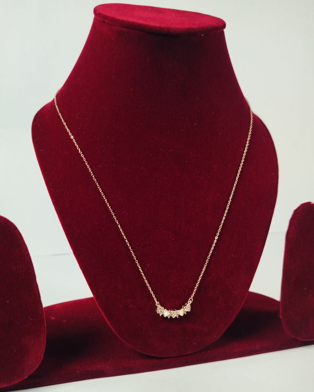 Rose Gold Five Heart Chain