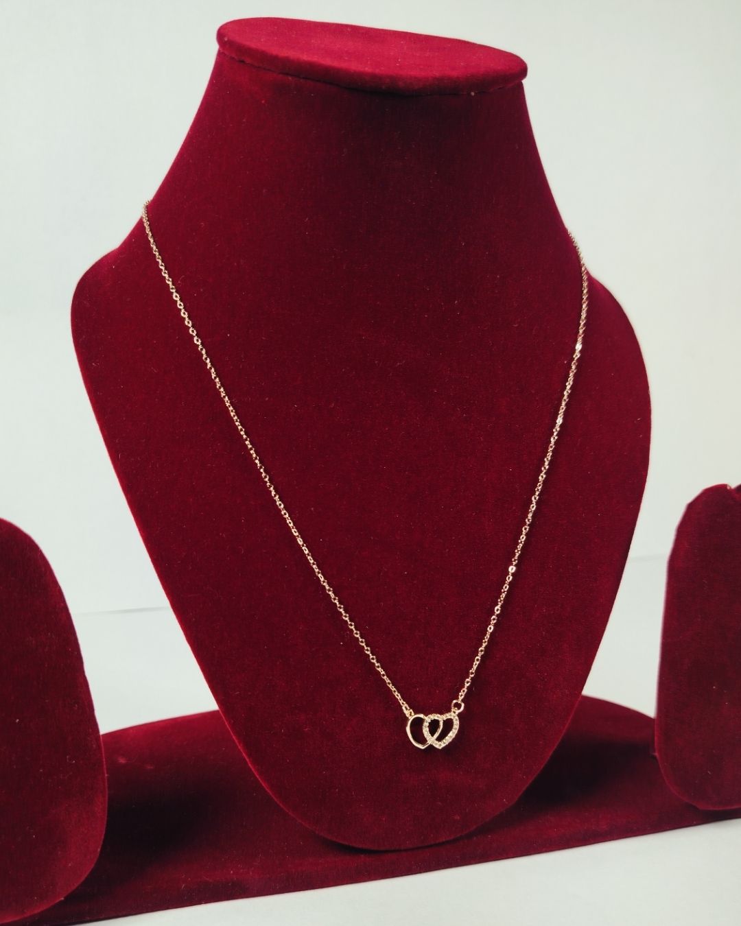 Rose Gold Double Heart Chain