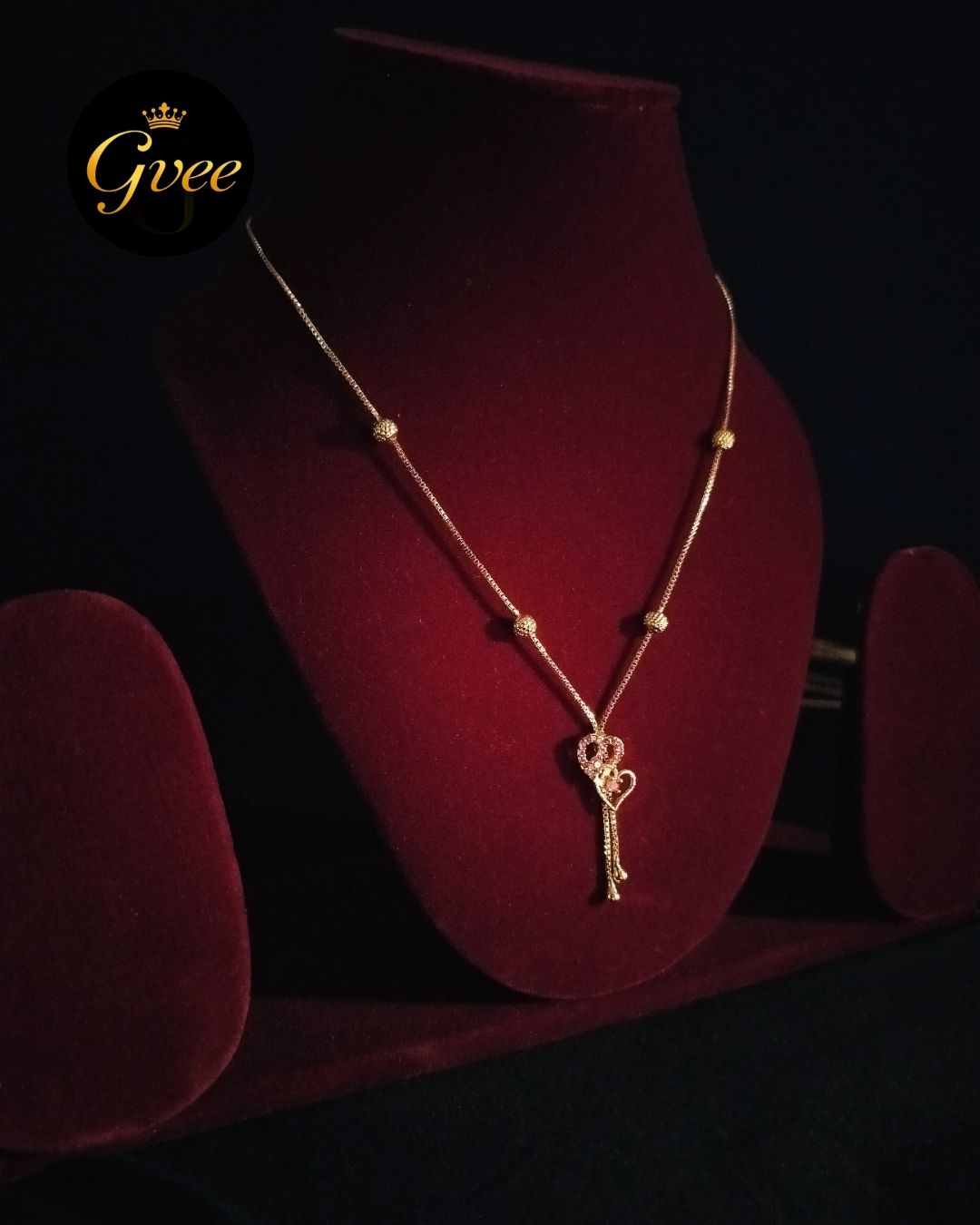 Gold Plated Double Heart Chain