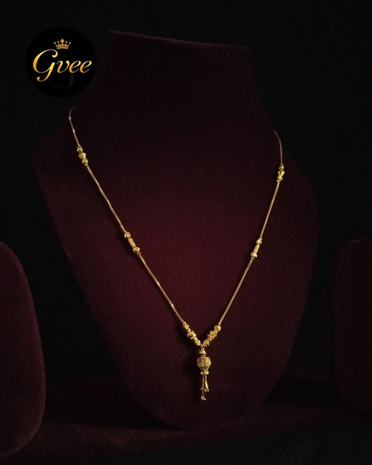 Premium Gold Plated Chain with Stone Ball